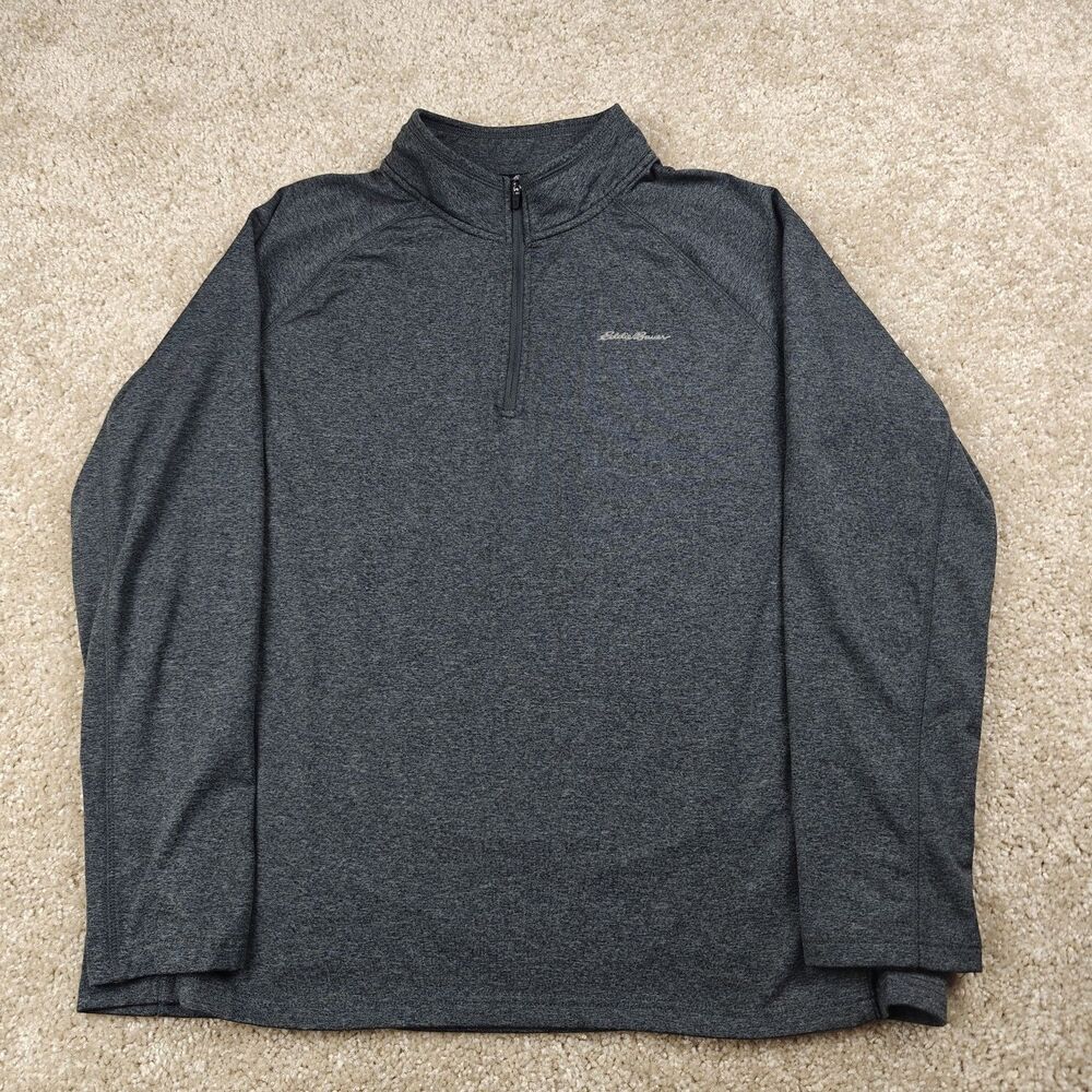 Eddie Bauer Motion Sweatshirt Men's XL Gray Long Sleeve Warm Lined